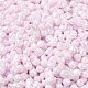 Непрозрачные цвета блестящие стеклянные бусины SEED-B001-01A-03-3