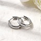 Латунные серьги-кольца из прозрачного кубического циркония EJEW-K276-11P-02-2