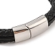 Плетеные браслеты из микрофибры и кожи BJEW-B096-21B-3