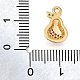 Латунные микропаве прозрачные подвески с фианитом KK-U065-05F-G-3