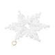Подвески-снежинки из стеклянных бусин PALLOY-MZ00890-02-4