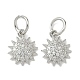 Латунные микро проложить кубического циркония подвески KK-D386-16P-02-1