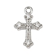 Латунные микропаве прозрачные подвески с фианитом KK-L238-13P-1