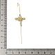 Женские серьги-крючки из латуни со стразами и кристаллами EJEW-C097-02G-04-3