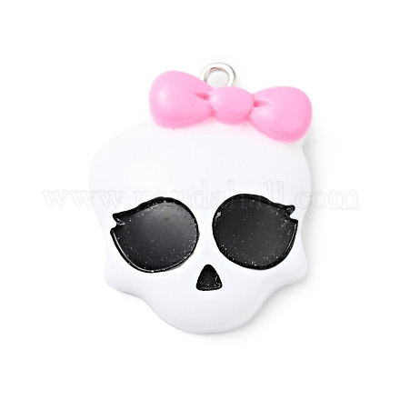 Череп с подвесками из смолы с бантом FIND-B012-08-1