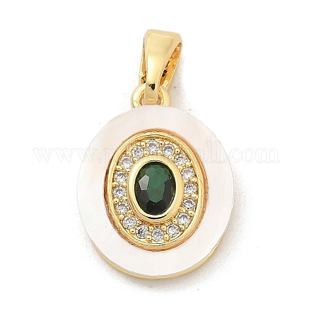 Подвески из латуни с микропаве из циркония KK-M303-02G-05-1