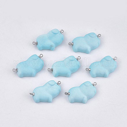 Соединители звеньев фарфора ручной работы PORC-T002-67B-1