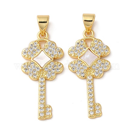 Латунные микро проложить кубического циркония подвески KK-D057-15G-1