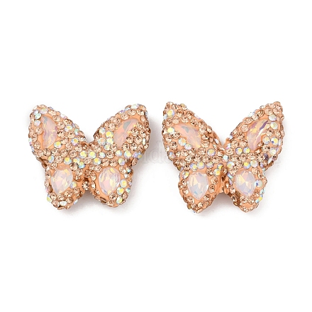Ручной полимерной глины шариков Rhinestone CLAY-NH0001-11B-1