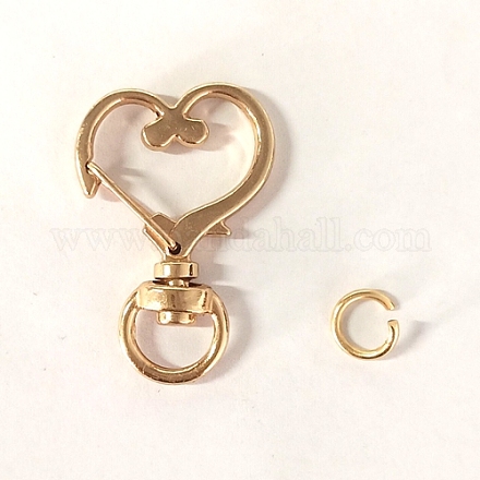 Поворотные застежки из сплава сердца PURS-PW0001-429KCG-1
