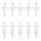 12Pcs 2 Style 201 Stainless Steel Pendant, Hollow Charms, Laser Cut, Sword & Sword with Snake, Stainless Steel Color, 47~54.5x21~25x1~1.5mm, Hole: 1.4~1.6mm, 6pcs/style