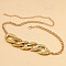 Alloy Chunky Cuban Link Chain Belts for Dress, Golden, 1050mm