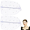 GORGECRAFT 2Pcs Mesh Veil Headband White Polyester Bridal Wedding Veil Vintage Fascinator Mesh Lace Headband Tea Party Headwear with Veil and Plastic Beads for Women