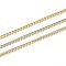 Handmade 304 Stainless Steel Enamel Curb Chains,Golden, with Spool, Unwelded, Long-Lasting Plated, Oval, Cyan, 5x4x1.5mm, , 32.8 Feet(10m)/roll