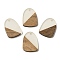 Luminous Glow in the Dark Wood & Resin Pendant, Arch Charms, Camel, 28x20x3mm, Hole: 2mm