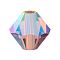 Preciosa® Crystal Beads, Czech Crystal, Bicone(451 69 302 Rondelle), 20020 20000 Light Amethyst AB 2x, 6mm, Hole: 1mm