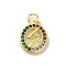 Brass Micro Pave Cubic Zirconia Pendants, Cadmium Free & Nickel Free & Lead Free, Real 18K Gold Plated, Lightning Bolt Charms, Colorful, 16x11.5x2.5mm, Hole: 3mm