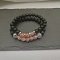 Natural Lava Rock & Frosted Stone Round Beads Stretch Bracelet Set Women, with Weathering Agate Beads