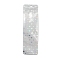 Rectangle Glitter Holographic Plastic Yin-yang Zip Lock Gift Bags, Self Sealing Reclosable Package Pouches for Pen Keychain Watch Storage, White, Heart, 21.7x6.5x0.02cm, Unilateral Thickness: 2.7 Mil(0.07mm)
