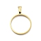 304 Stainless Steel Open Back Bezel Pendants, For DIY UV Resin, Epoxy Resin, Real 18K Gold Plated, Ring, 28x25x3mm, Hole: 8x4mm