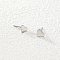 Non-Tarnish Stainless Steel Stud Earrings, for Women, Heart, 6mm