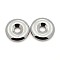 Non-magnetic Synthetic Hematite Pendants, Grade AA, Donut/Pi Disc, Donut Width: 11.5mm, 30x5.5mm, Hole: 7mm