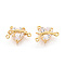 Brass Micro Pave Cubic Zirconia Chandelier Components Links, Heart, Nickel Free, Long-Lasting Plated, Real 18K Gold Plated, 11~13x15~16x8~8.5mm, Hole: 1~1.2mm