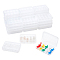 5 Grids Plastic Storage Boxes, Jewely Storage Case, Rectangle, 5.7x8.1x1.7cm