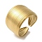 Ion Plating(IP) 304 Stainless Steel Open Cuff Rings for Women, Real 18K Gold Plated, 14.5mm, Adjustable