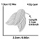 Fashionable Leaf Stud Earrings, 304 with Stainless Steel Design Sense and Exaggerated Style, Platinum, 19x22mm