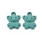 Spray Painted Alloy Charms, Cadmium Free & Lead Free, Bear, Dark Cyan, 14x10x2mm, Hole: 1.6mm