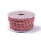 Braided Steel Wire Rope Cord, Jewelry DIY Making Material, with Spool, FireBrick, about 5.46 yards(5m)/roll, 3mm