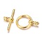 Alloy Toggle Clasps, Ring, Golden, Ring: 12x17x1mm, Hole: 1.5mm, Bar: 19x8x1mm, Hole: 1.5mm