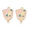Alloy Enamel Pendants, Golden, Lantern, 23.2x15x1mm, Hole: 1.6mm