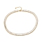 Brass Micro Pave Cubic Zirconia Link Chain Necklaces, Long-Lasting Plated, Real 18K Gold Plated, 13-3/4 inch(35cm)