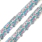 Handmade Bumpy Lampwork Beads Strands, Hand Drawn Beads, with Enamel, Triangular Prism, Dark Turquoise, 12x9.5~10x9~9.5mm, Hole: 1mm, about 30pcs/strand, 14.21''(36.1cm)