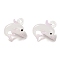 Handmade Lampwork Pendants, Dolphin Charms, Pink, 27~30x23~25mm, Hole: 3~4mm
