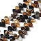 Natural Agate Beads Strands, Dyed & Heated, Top Drilled, Teardrop, Coconut Brown, 8x5x3mm, Hole: 0.8~1mm, about 52~55pcs/strand, 7.48~7.87 inch(19~20cm)
