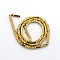Pentagon Electroplate Non-magnetic Synthetic Hematite Beads Strands, Golden Plated, 3x2mm, Hole: 1mm, about 210pcs/strand, 15.8 inch