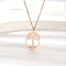 Elegant Stainless Steel Hollow Life Tree Pendant for Women's Daily Wear.