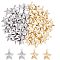 304 Stainless Steel Pendants, Star, Golden & Stainless Steel Color, 15x12~12.5x4mm, Hole: 1mm, 30pcs/color, 2colors, 60pcs/box