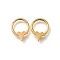 304 Stainless Steel Double Horns Hoop Nose Rings, Golden, 14x10.5x2.3mm, Inner Diameter: 7.8mm