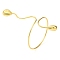 Brass Cuff Bangles for Women, Lead Free & Cadmium Free, Teardrop, Golden, Inner Diameter: 2-3/8 inch(6.1cm)