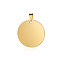 Ion Plating(IP) 304 Stainless Steel Pendants, Manual Polishing, Flat Round Charm, Stamping Blank Tag, Golden, 29.5~30x1.5mm, Hole: 8.5x3.5mm