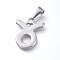 Non-Tarnish 304 Stainless Steel Pendants, Constellation/Zodiac Sign, Stainless Steel Color, Taurus, 20x17x1.7mm, Hole: 3x7mm