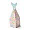 Paper Candy Boxes, Jewelry Candy Wedding Party Gift Packaging Boxes, Rectangle with Fishtail Shape, Light Sky Blue, 5x5x16cm