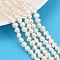 Natural Cultured Freshwater Pearl Beads Strands, Two Sides Polished, Grade 4A++ , Seashell Color, 5~6mm, Hole: 0.7mm, about 63pcs/strand, 13.46~13.66''(34.2~34.7cm)