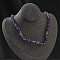 Natural Amethyst Chip Beaded Necklaces for Men Women, with Alloy Lobster Claw Clasps and Iron Chain Extender, Silver, 15.87~16.14 inch(40.3~41cm)