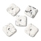 Frosted Natural Howlite Pendants, Square Charms, 39~40.2x39~40.2x6.7~7.3mm, Hole: 8.2~8.5mm