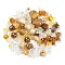 Opaque & Transparent Acrylic Beads, Mixed Shapes, Camel, 8~24x8~32x5.5~15.5mm, Hole: 1.5~4mm, about 300pcs/500g